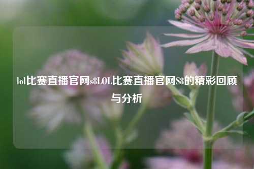 lol比赛直播官网s8LOL比赛直播官网S8的精彩回顾与分析