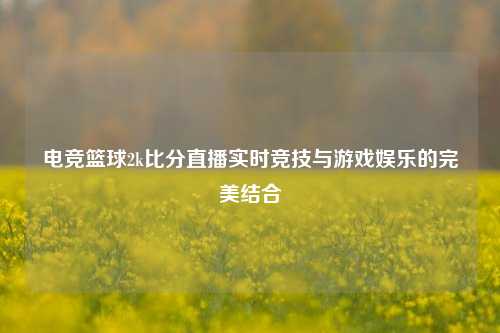 电竞篮球2k比分直播实时竞技与游戏娱乐的完美结合