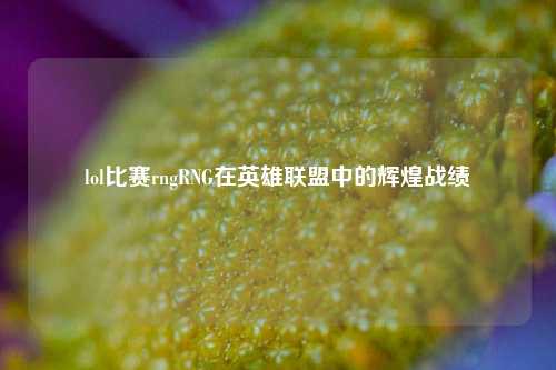 lol比赛rngRNG在英雄联盟中的辉煌战绩