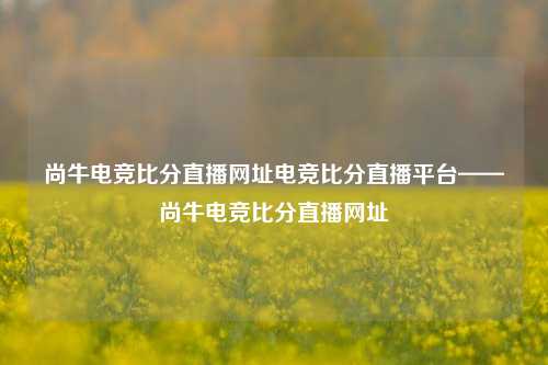 尚牛电竞比分直播网址电竞比分直播平台——尚牛电竞比分直播网址