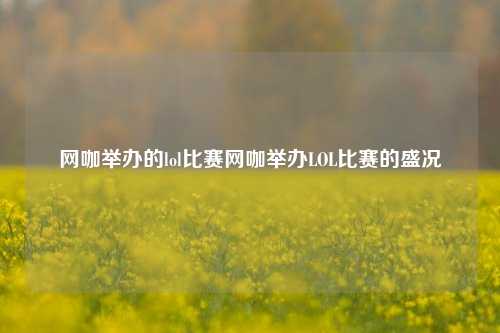 网咖举办的lol比赛网咖举办LOL比赛的盛况