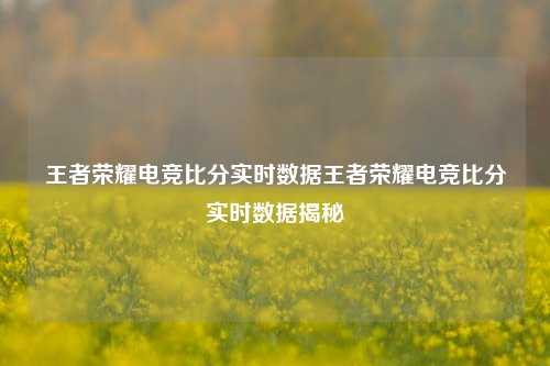 王者荣耀电竞比分实时数据王者荣耀电竞比分实时数据揭秘