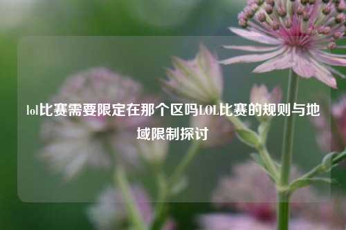 lol比赛需要限定在那个区吗LOL比赛的规则与地域限制探讨