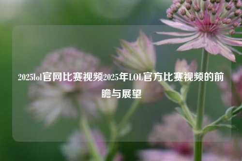 2025lol官网比赛视频2025年LOL官方比赛视频的前瞻与展望