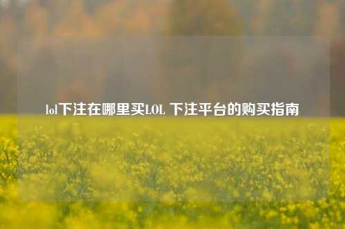 lol下注在哪里买LOL 下注平台的购买指南