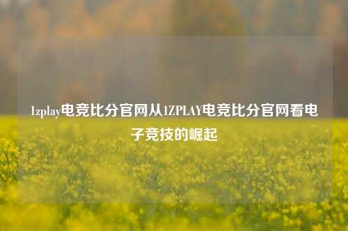 1zplay电竞比分官网从1ZPLAY电竞比分官网看电子竞技的崛起