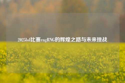 2025lol比赛rngRNG的辉煌之路与未来挑战