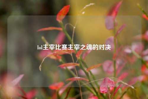 lol主宰比赛主宰之魂的对决