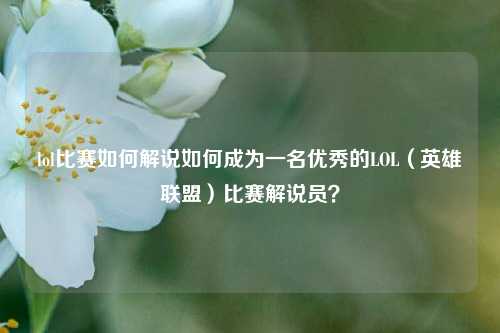 lol比赛如何解说如何成为一名优秀的LOL（英雄联盟）比赛解说员？