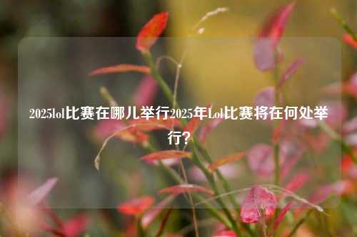 2025lol比赛在哪儿举行2025年Lol比赛将在何处举行？