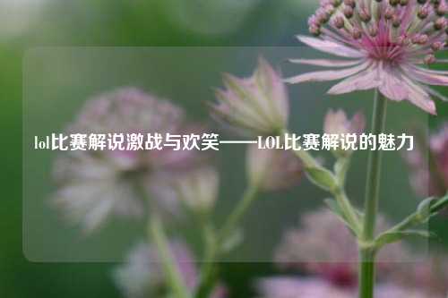 lol比赛解说激战与欢笑——LOL比赛解说的魅力