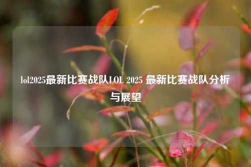 lol2025最新比赛战队LOL 2025 最新比赛战队分析与展望